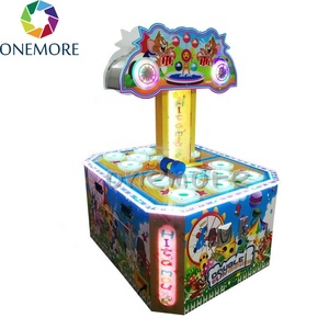 Máquina de <span class=keywords><strong>Juego</strong></span> de Topos Operada con Monedas para Dos Personas, Juguete de Madera para Aliviar el Estrés con Llavero de Topo y Marmota - Product Image 4