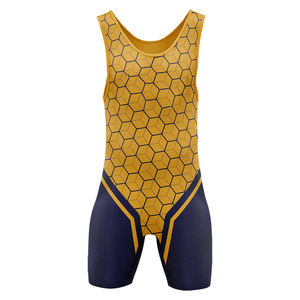 Singlet Deportivo de Alta Calidad para Hombre, Diseño Sublimado, Secado Rápido, para Gimnasio, Fitness, Levantamiento de Pesas, Sin Mangas, para Lucha Libre - Product Image 1