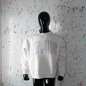 Sweat-shirts surdimensionnés à col montant AVA JUDE 450 GSM avec broderie personnalisée, coupe ample, 100% coton molletonné French Terry - Product Image 2