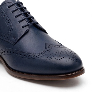 Chaussures habillées Oxford en cuir véritable pour hommes, à bout pointu, à lacets, couleur unie, pour le bureau et la carrière, toutes saisons, exportées du Bangladesh - Product Image 3