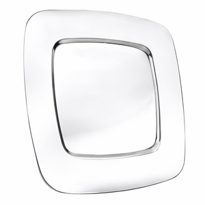 ถาดเสิร์ฟอาหารสแตนเลสพร้อมขอบโค้งสำหรับร้านอาหารและใช้ในบ้านถาดสำหรับตกแต่งจานเสิร์ฟ - Product Image 1