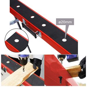 2 Pack Heavy Duty Portable Steel Workhorse-Saw Horses 660LBS Capacity Adjustable Workbench 12 Height Settings Folding <b>Worktable</b> - Product Image 2