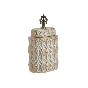 Antique Style Metal Ginger <b>Jar</b> With Lid Embossed Floral Geometric Design Decorative Storage <b>Jar</b> For Home Decor and Gift Use Pot - Product Image 4