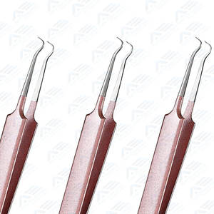 Kit de pincettes à points noirs incurvées Kit d'outils professionnels en acier inoxydable pour éliminer les boutons d'acné et les imperfections Instruments - Product Image 6