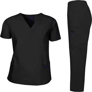 Uniformes d'hôpital unisexes de haute qualité, ensemble de blouses d'infirmière, entièrement personnalisables, en tricot extensible/polyester - Product Image 1