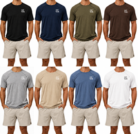 T-shirt à manches courtes en jersey de coton et fibre de bambou respirant, imprimé sur le devant, éco-responsable, coupe oversize, style streetwear pour homme, grandes tailles