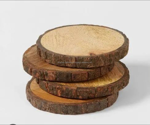 Handmade Wooden <b>Coasters</b> Personalized Classic Style Natural Wood <b>Drink</b> <b>Coasters</b> for Home Kitchen Office Tabletop Decoration Use - Product Image 4