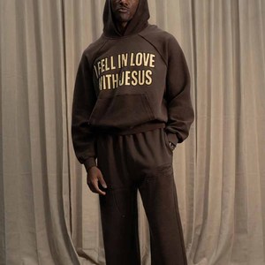Sudadera con Capucha Premium de Felpa Francesa I Fell In Love With Jesus para Hombre, Mujer y Jóvenes, con Bordado de Letras Personalizado y Parche de Chenilla, Venta al Por Mayor - Product Image 2