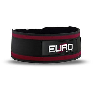 EURO SKT CO. Ceinture de musculation noire et rouge réglable avec patch drapeau américain pour l'entraînement en force - Product Image 2