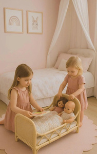 Elegent design rattan bed doll <b>kid</b> made in Vietnam with wholesale price OEM ODM color make in Vietnam - Product Image 5