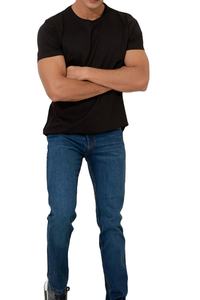 Camisetas Modernas de Manga Corta para Hombre, Corte Ajustado, Diseño Sólido, Tejido de Punto, Ropa Casual Antiarrugas, Opción de Tallas Grandes, Logotipo Personalizado - Product Image 4