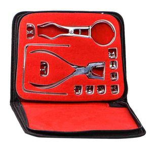 CE Certified Stainless Steel Professional Dental Rubber Dam Forceps Kit <b>Hole</b> <b>Puncher</b> Pliers Set Dental Instrument Class I - Product Image 1