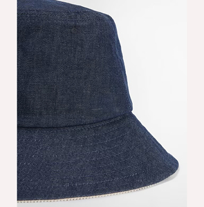 <b>Navy</b> Blue Wool Hand Embroidery Ribbon & Rope Bucket <b>Hat</b> Unisex Casual Spring Summer Wide Brim Adult 56-58CM Breathable Style - Product Image 6