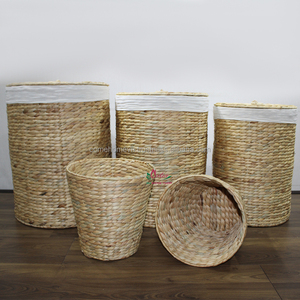 Artex Dong Thap Factory Handicraft Eco-Friendly Water Hyacinth <b>Woven</b> <b>Storage</b> <b>Basket</b> for Home Decor and Organization - Product Image 1