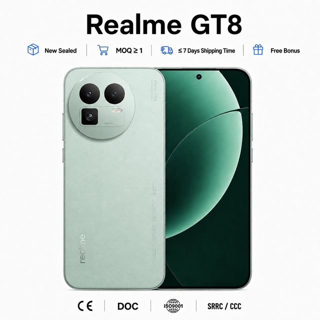 Realme GT8 5G Smartphone Original Unlocked Android 2K OLED Display 6.7" 7000mAh Flagship Camera Fast Charging Wholesale Supplier