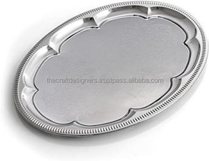 American Style Round <b>Mirror</b> Tray Stainless Steel High Quality Trays Fruits Snacks Display Decorative Trays For Home Food Safe - Product Image 5
