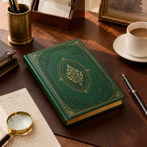 Carnet A5 en cuir PU à couverture rigide, <span class=keywords><strong>journal</strong></span> vintage, agenda, avec dorure à chaud et bordure dorée, carnet d'écriture de bureau, fournisseur OEM - Product Image 4