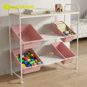 Organisateur d'outils moderne carré à 4 tiroirs en métal avec étagère, finition brillante - Product Image 3