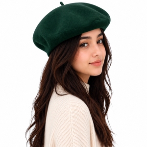 Unisex <b>Beret</b> Hat Soft Wool Style French Hat Classic Casual Fashion Warm Elegant Headwear French Style Soft Feel Classic Look - Product Image 4