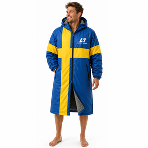 Chaqueta Parka Personalizada con la Bandera de Suecia, Impermeable, Cortavientos, Forrada de Forro Polar, con Capucha, Abrigo Largo para Natación, Surf y Deportes al Aire Libre - Product Image 1