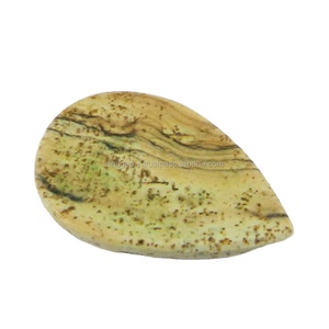 3.30 Gms ภาพแจสเปอร์17X26มม. ลูกแพร์ Cabochon อัญมณีหลวมสำหรับทำเครื่องประดับ - Product Image 3