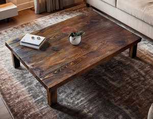 Mesa de Centro de Madera Más Vendida, Construcción de Madera Sólida con Estructura de Perfil Bajo y Diseño Elegante para Sala de Estar - Product Image 3