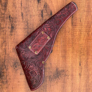 Hot Sale Handcrafted Carved Cowhide <b>Leather</b> Cowboy Style Concealed Holster Luxurious Western Handmade Artwork <b>Belt</b> Loop Holsters - Product Image 2