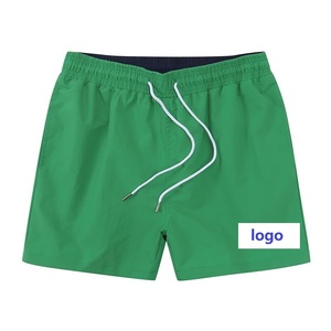 Pantalones Cortos Deportivos Casuales para Hombre, Blancos, de Secado Rápido, con Cordón Ajustable, Color Sólido, Logotipo Frontal, Cintura Media, Tejido de Poliéster - Product Image 5