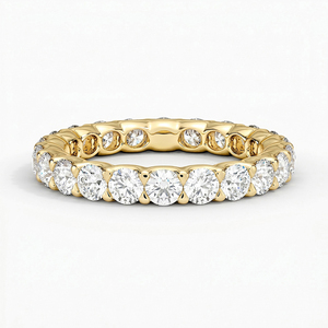 Anillo de Eternidad con Diamantes Redondos en Trenza Completa LR - Product Image 1