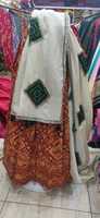 Ensemble Gharchoda Choli Premium avec Lehenga en coton brodé Jari et Dupatta en soie douce – Tenue ethnique de mariage 27 garchoda coli ankar
