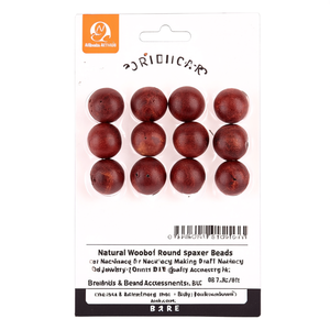 Cuentas espaciadoras redondas de madera natural para la fabricación de collares, accesorios de joyería DIY, a granel - Product Image 2