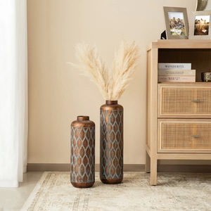 Jarrón de Mesa Geométrico Moderno de Hierro, Transparente Agrietado, Decorativo para Flores, Decoración del Hogar, Venta al por Mayor, Elegante, Lujoso y con Estilo - Product Image 4