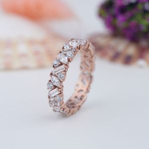 Real 925 <b>Silver</b> Moissanite 14K Gold Plated Hip Hop Anniversary Tarnish Resistant Women Open <b>Adjustable</b> Size <b>Ring</b> - Product Image 3