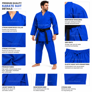 Uniforme de Entrenamiento de Karate Personalizado de Algodón Pesado para Hombres, Traje Profesional de Karate, Proveedor de Marca Privada OEM - Product Image 6