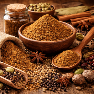 Poudre de Garam Masala, mélange d'épices : Cannelle, Anis étoilé, Cardamome, Clou de girofle, Poivre noir, Noix de muscade, Gingembre, Coriandre, Cumin, Piment de la Jamaïque - Product Image 1