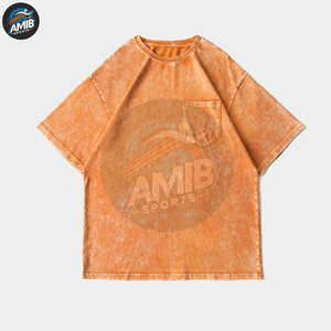 Top Quality Casual Wear Acid Wash Men T-shirt <b>Light</b> Weight Solid Color Custom Ringer <b>Cheap</b> Price Acid Wash Men T-shirts For Sale - Product Image 4