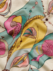 Voile de coton premium Jardin Exotique Cambric, imprimé floral botanique tropical abstrait, tissé doux, 100 g/m², teint, 40S, artisanal - Product Image 4