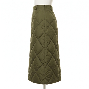 Jupe mi-longue matelassée d'hiver pour femme, chaude et décontractée, jupe rembourrée tendance, OEM ODM, vente en gros, usine, logo personnalisé, faible MOQ - Product Image 3