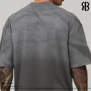 Camiseta Oversize Gris para Hombre, Manga Corta, Cuello Redondo, Estilo Casual Urbano, Algodón Transpirable, Logotipo Estampado en la Parte Delantera - Product Image 3