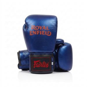 Guantes de Boxeo Fairtex X Royal Enfield Edición Limitada de Alta Calidad, Cuero Vacuno Auténtico, Dedos Completos, Antideslizantes, con Cierre de Velcro - Product Image 1