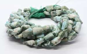 Perles de pierre précieuse Larimar naturelles facettées de forme irrégulière, 12 mm, perles de Larimar lissées, perles de Larimar pour la création de bijoux - Product Image 6