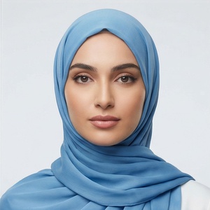 Hiyab de Chifón de Color Sólido para Mujer, Suave al Tacto, para Uso Diario, Pañuelo Étnico de Oriente Medio - Product Image 1
