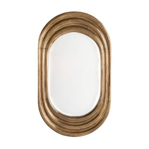 Miroir décoratif ovale en bois artisanal moderne, cadre doré antique, pour salon, décoration de luxe pour la maison, vente en gros - Product Image 1