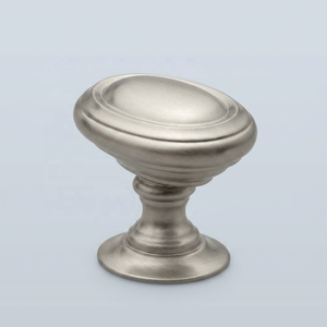 Bouton de meuble ovale en laiton de designer, finition mate antique, design traditionnel, quincaillerie pour la maison, le bureau et le salon - Product Image 4