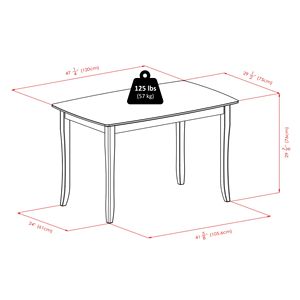 Inglewood Juego de comedor de 3 piezas de nogal con sillas con respaldo de escalera - Product Image 4