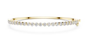 Pulsera de Plata de Ley S925 Chapada en Oro con Diamante Cultivado en Laboratorio de 1.8 mm, Corte Redondo, Precio al por Mayor, Joyería Fina Personalizable, Color D, VVS1 - Product Image 1