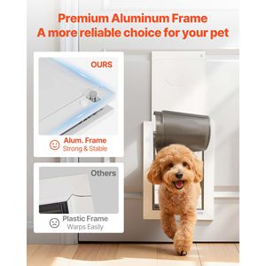 Puerta Plegable Resistente a la Intemperie para Mascotas, Tamaño Mediano, con Doble Solapa Magnética para Perros en Interiores y Exteriores - Product Image 2