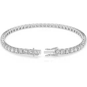 10 Ct Sparkling Diamond Tennis <b>Bracelets</b> CVD Round Lab Grown Box Clasp Minimalist Classic Luxury Jewelry 10K 14K 18K <b>Solid</b> Gold - Product Image 3