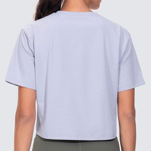 Night Out Club Wear Women's Crop Tops O Neckline Design Shorts Sleeve Quick Dry Anti Shrink Breathable Classy Look Crop Shirts - Product Image 2