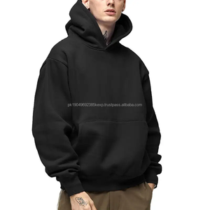 Poids lourd 100% French Terry Fabricants de sweat à capuche de haute qualité Sweats à capuche pour hommes personnalisés Unisexe sans ficelle 380 Gsm - Product Image 3
